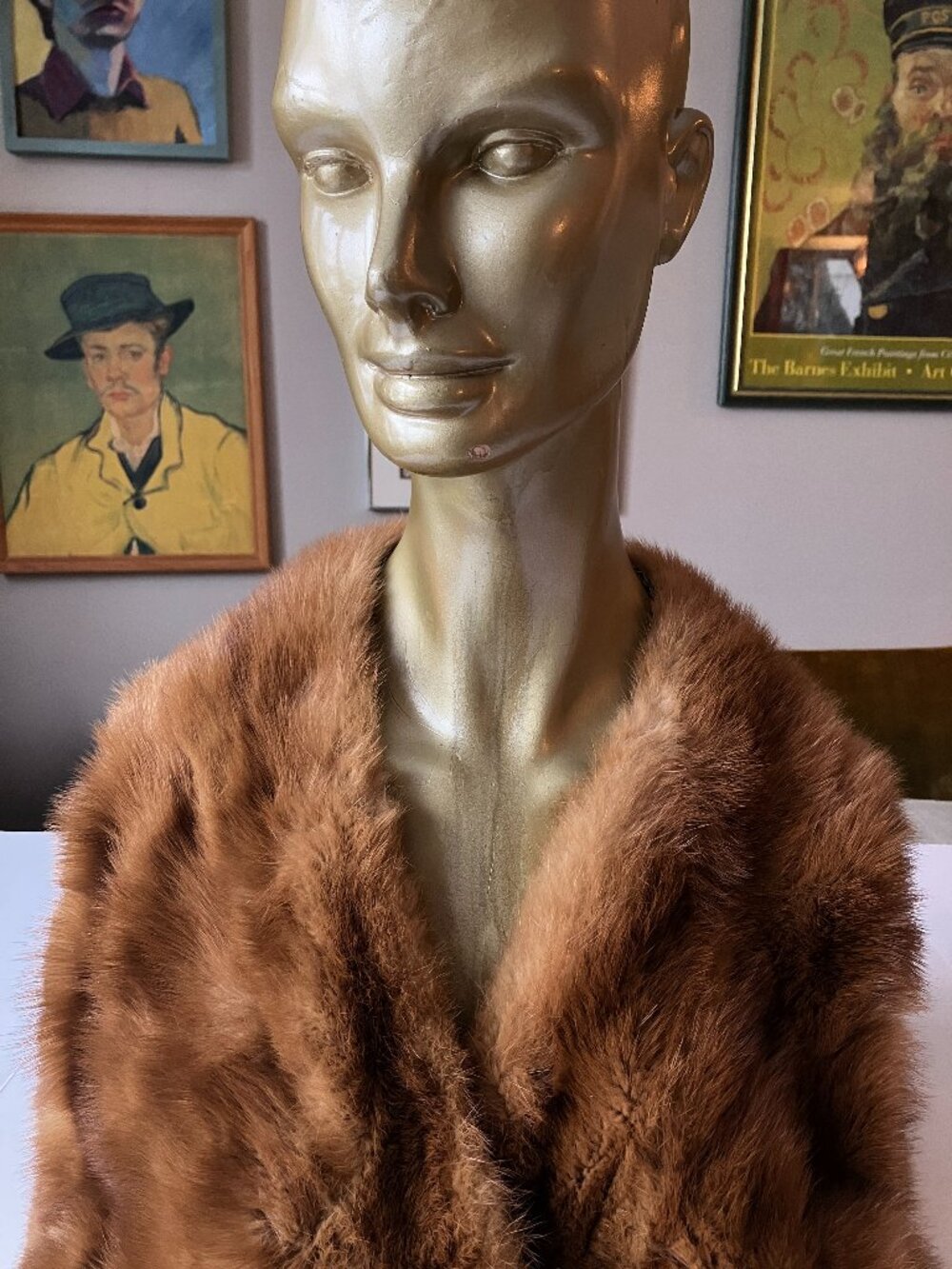 Vintage 1960s Fur Stole with 2 Front Pockets Tanz Furs Made in Canada